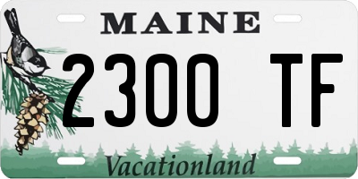 ME license plate 2300TF