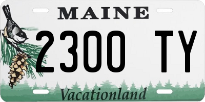 ME license plate 2300TY