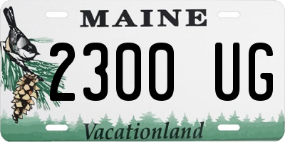 ME license plate 2300UG