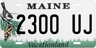 ME license plate 2300UJ