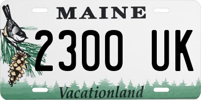 ME license plate 2300UK