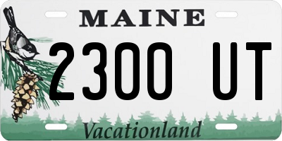 ME license plate 2300UT