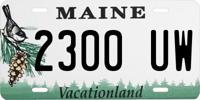 ME license plate 2300UW