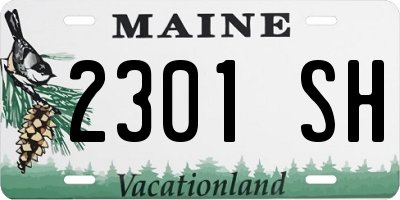 ME license plate 2301SH