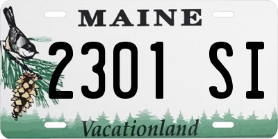ME license plate 2301SI