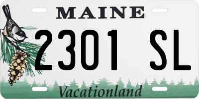 ME license plate 2301SL