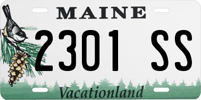 ME license plate 2301SS