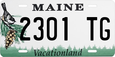 ME license plate 2301TG
