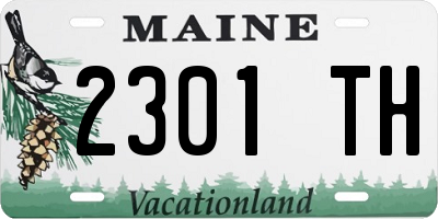 ME license plate 2301TH