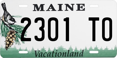 ME license plate 2301TO