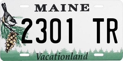 ME license plate 2301TR