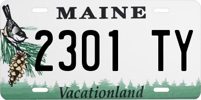 ME license plate 2301TY