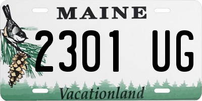 ME license plate 2301UG
