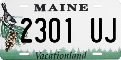 ME license plate 2301UJ