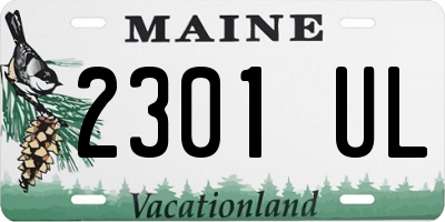 ME license plate 2301UL