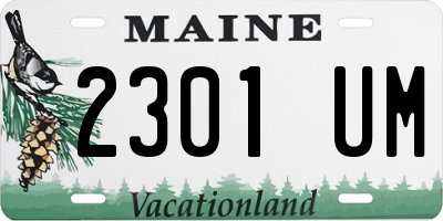ME license plate 2301UM