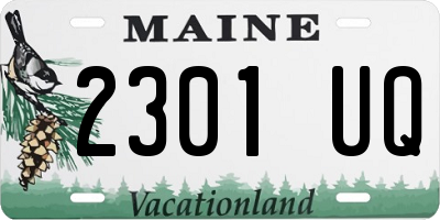 ME license plate 2301UQ