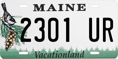 ME license plate 2301UR