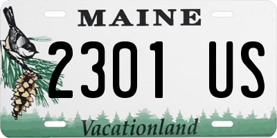 ME license plate 2301US