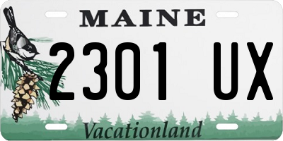 ME license plate 2301UX