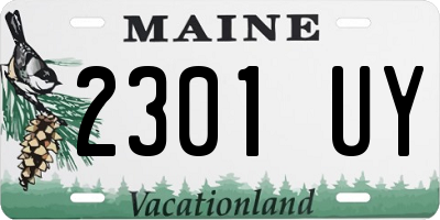 ME license plate 2301UY