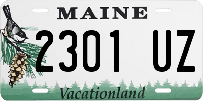 ME license plate 2301UZ