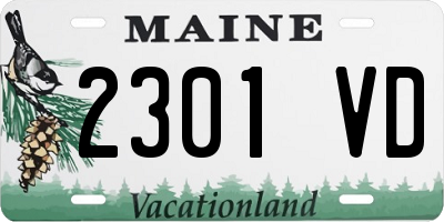 ME license plate 2301VD