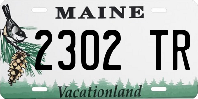 ME license plate 2302TR