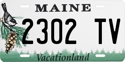 ME license plate 2302TV