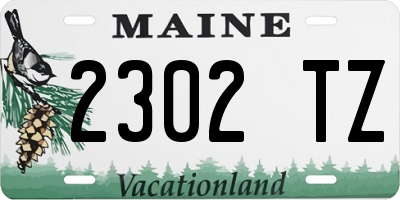 ME license plate 2302TZ