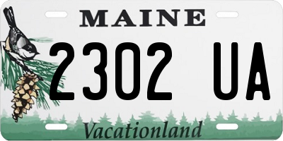 ME license plate 2302UA