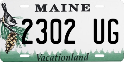 ME license plate 2302UG