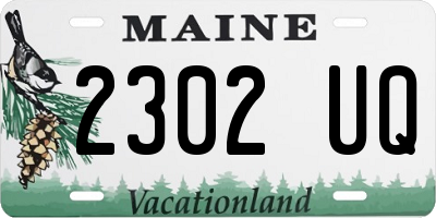 ME license plate 2302UQ