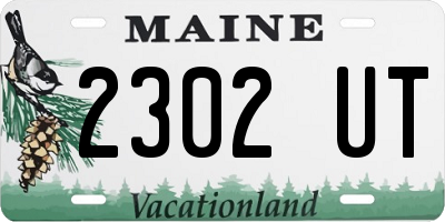 ME license plate 2302UT