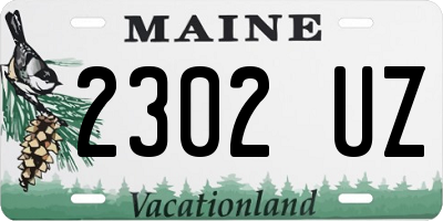 ME license plate 2302UZ