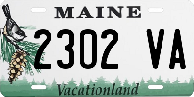 ME license plate 2302VA