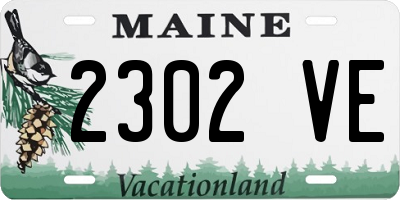ME license plate 2302VE