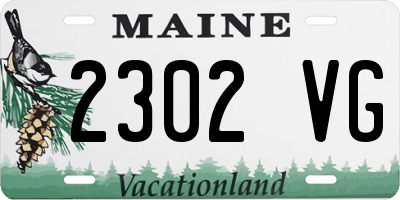 ME license plate 2302VG