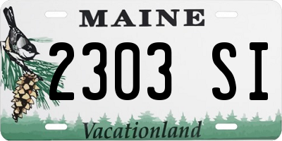 ME license plate 2303SI