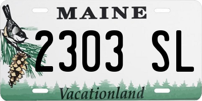 ME license plate 2303SL