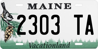 ME license plate 2303TA