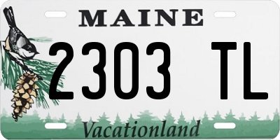 ME license plate 2303TL