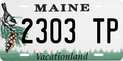 ME license plate 2303TP