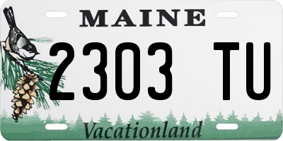 ME license plate 2303TU