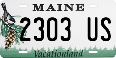 ME license plate 2303US