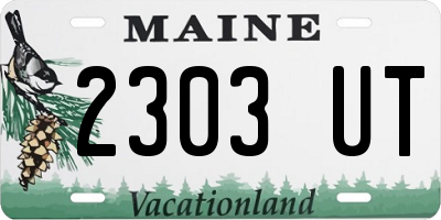 ME license plate 2303UT