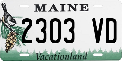 ME license plate 2303VD