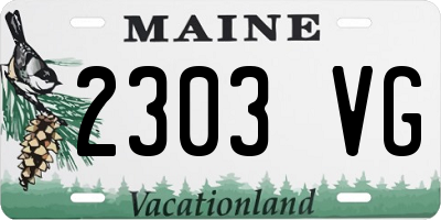 ME license plate 2303VG