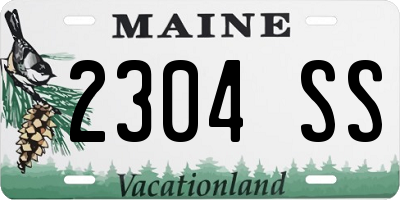 ME license plate 2304SS