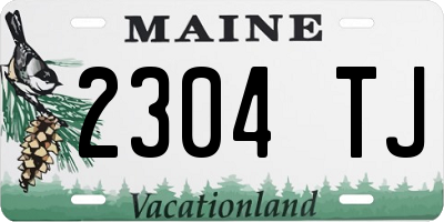 ME license plate 2304TJ